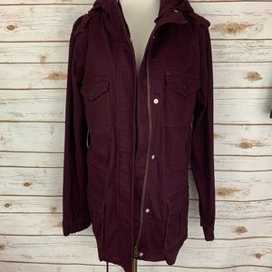 NWT Dark Purple Cargo Jacket